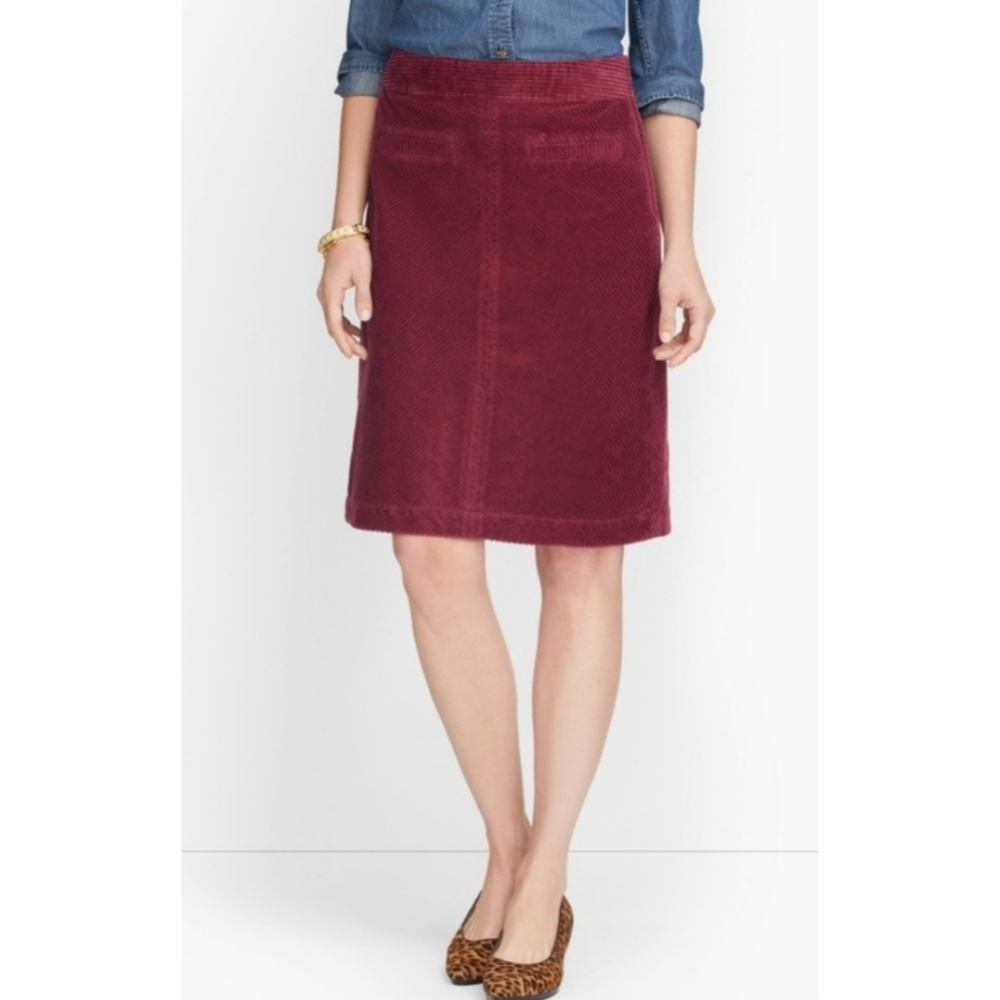 Talbots Wide Wale Corduroy A-Line Skirt